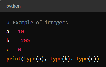 Data types in python